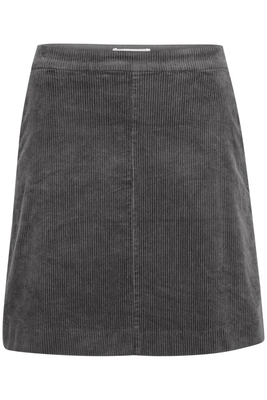 Part Two Women's Mini Skirt High Pockets Corduroy Fabric Elastic Waist, Magnet, 18