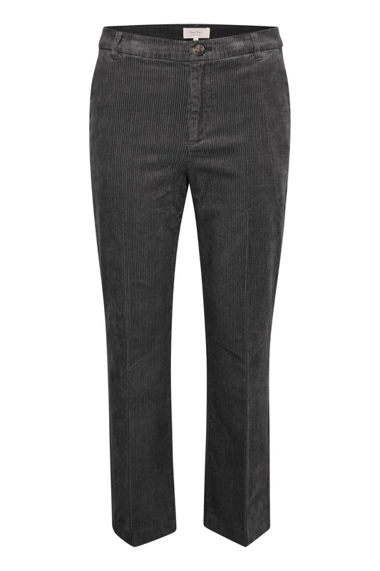 PART TWO Women's Corduroy Pants Cut Length Flared Legs Regular Fit Trousers, Magnet, 12