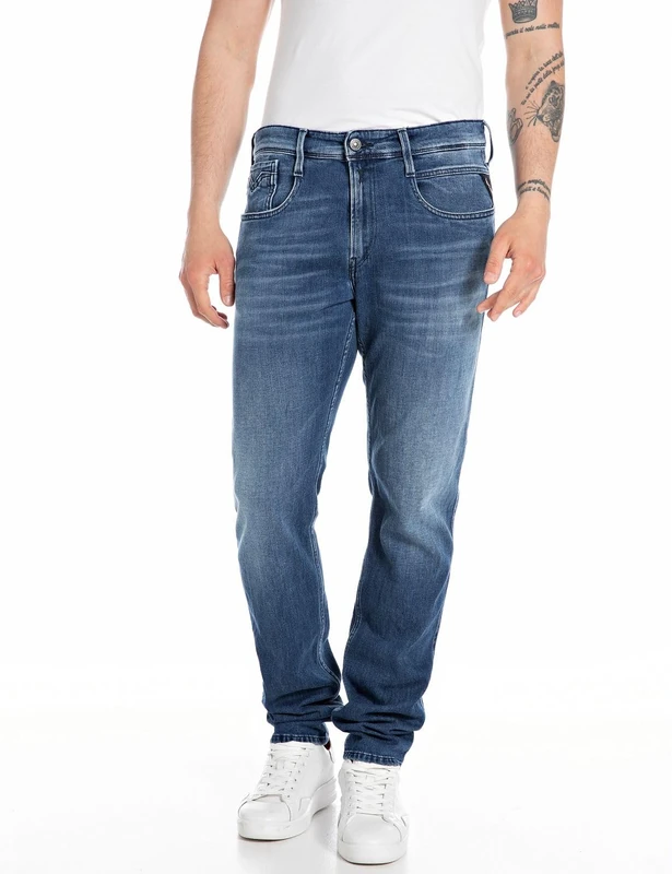 Replay men's jeans with stretch, blue (Medium Blue 009), 40W / 34L