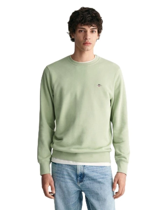 GANT REG Shield C-Neck Sweat, Milky Matcha, XXL