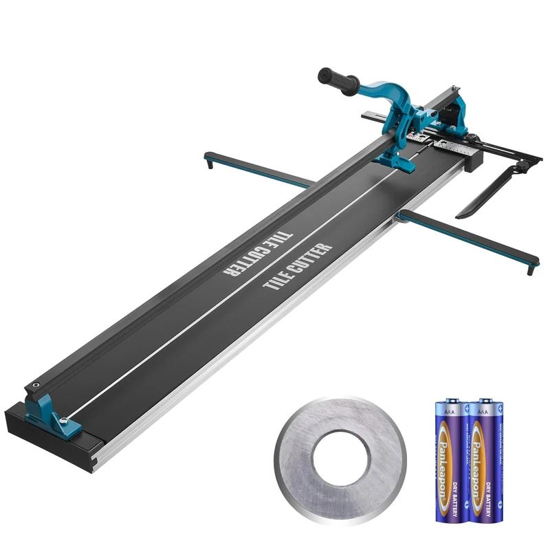 VEVOR Manual Tile Cutter, 1200mm, Porcelain Ceramic Tile Cutter with Tungsten Carbide Cutting Wheel, Infrared Positioning, Anti-Skid Feet, Durable Rails for Professional Installers or Beginners