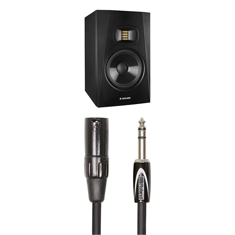 ADAM Audio T7V Studio Monitor Pair and Two XLR to TRS Cables