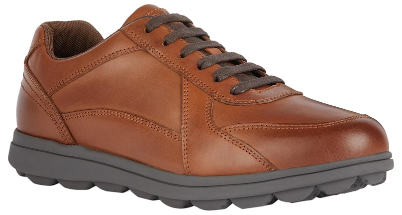 Geox Boys U Spherica Ec12 Sneaker, Cognac, 6.5 UK
