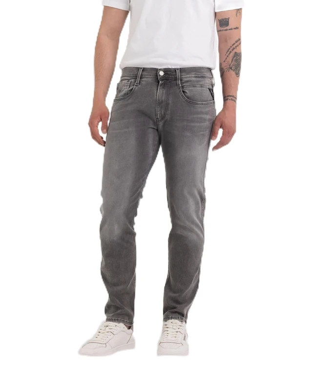 Replay Men's Hyperflex Hypercloud Jeans with Stretch, Gray (Medium Gray 096), 33W / 36L