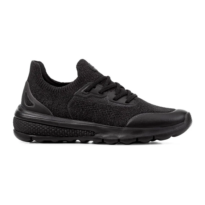 Geox Girls' D Spherica Actif Trainers, Black, 7 UK