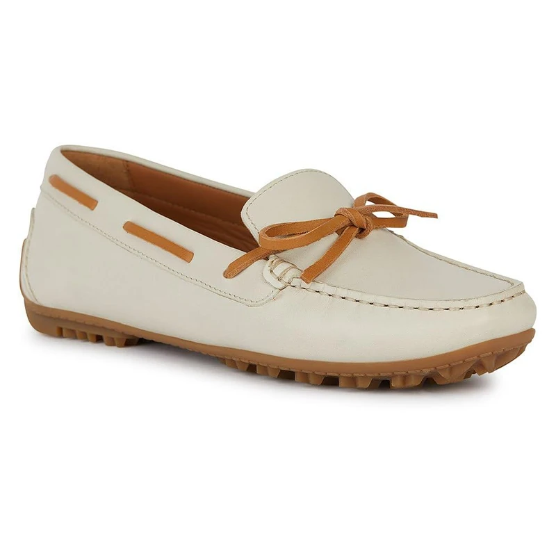 Geox Women's D Kosmopolis + GripMoccasin, Lt Sand Camel, 4.5 UK