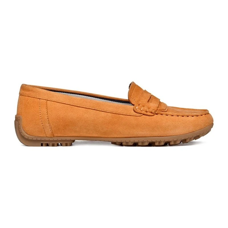 Geox Women's D KOSMOPOLIS + Grip Moccasin, Orange, 39 EU, Orange, 6 UK