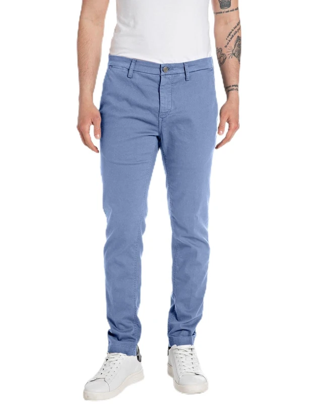 Replay Men's Cargo Pants Hyperflex, Blue (Blue Denim 277), 34W / 34L