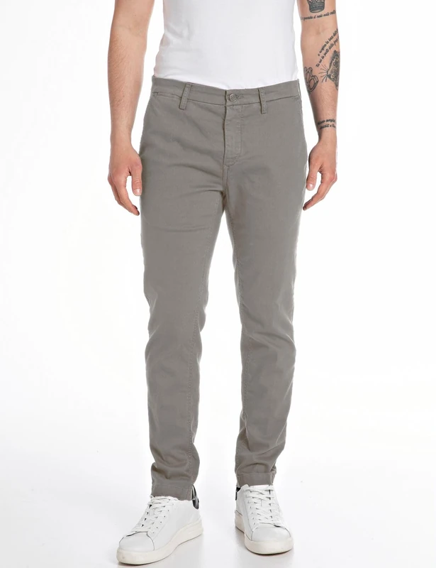Replay Men's Hyperflex Cargo Pants, Gray (Medium Gray 176), 33W / 34L