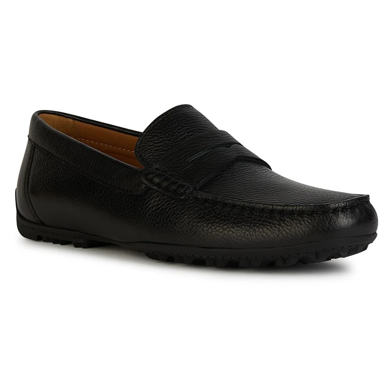 Geox Men's U Kosmopolis + Grip Moccasin, Black, 9.5 UK