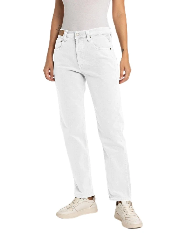 Replay women's jeans made of comfort denim, white (Optical White 001), 28W / 34L