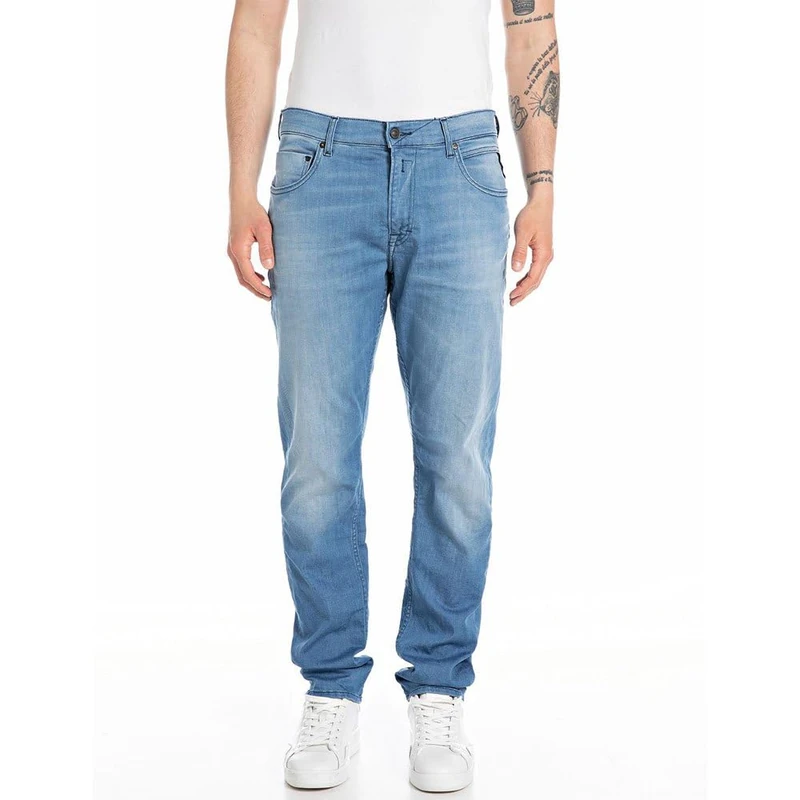 Replay men's jeans X-Lite with stretch, blue (Medium Blue 009), 38W / 34L - Image 1
