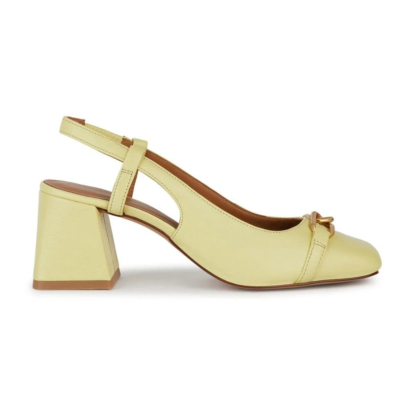 Geox Girls' D Coronilla Pump, Lt Yellow, 6.5 UK