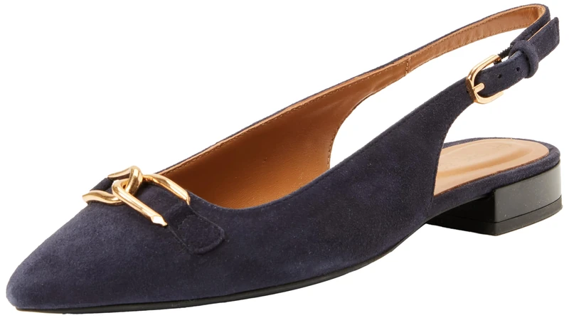 Geox Women's D Charyssa Ballet Flat, Navy, 5 UK