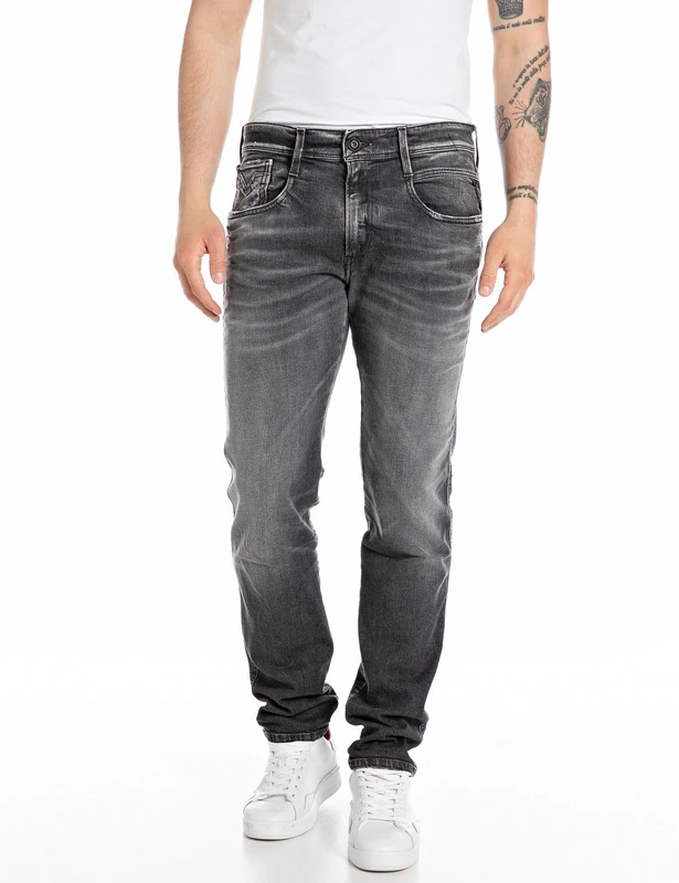 Replay men's jeans with stretch, gray (Dark Gray 097), 30W / 36L
