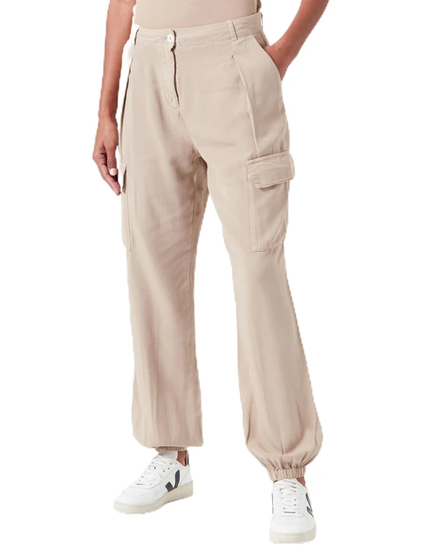 REPLAY Damen Stoffhose Baggy, Sahara 225 (Beige), 32