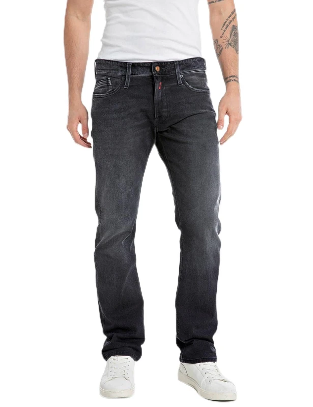 Replay men's jeans with stretch, black (Black Delavè 099), 27W / 30L