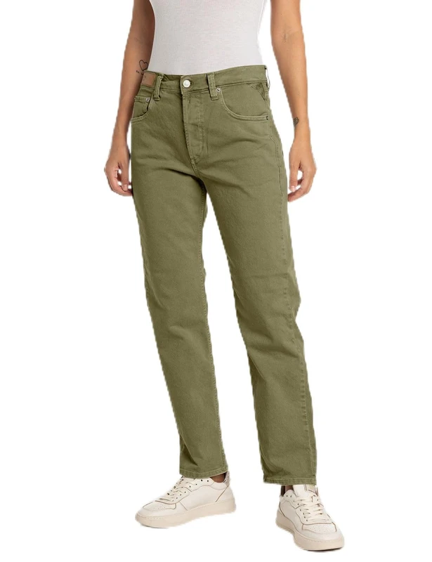 Replay women's jeans made of comfort denim, green (Light Military 833), 25W / 28L