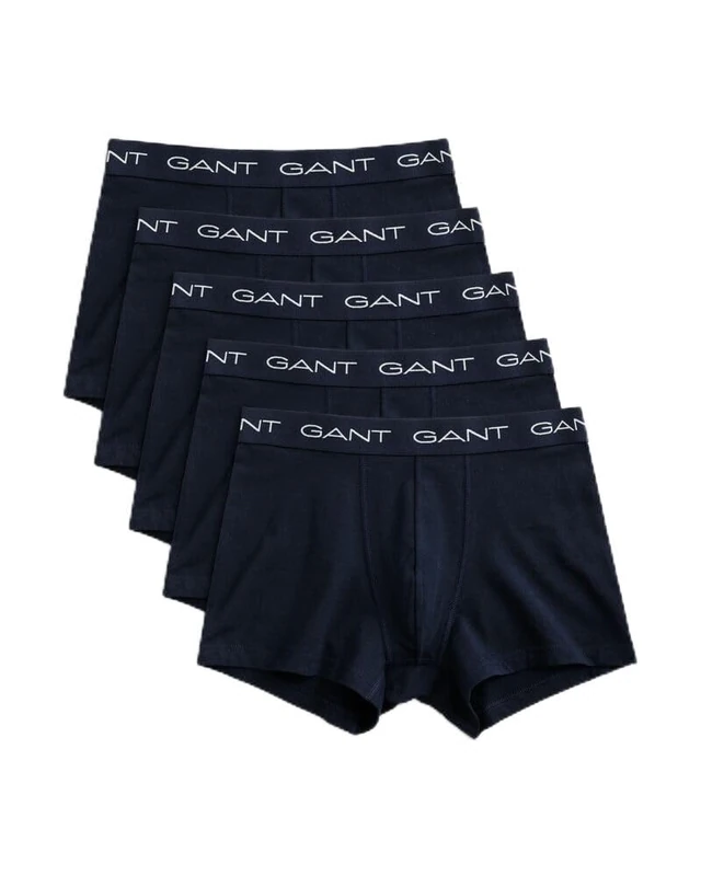 GANT Men's Trunk 5-Pack Boxer Shorts, Light Grey Mix, L