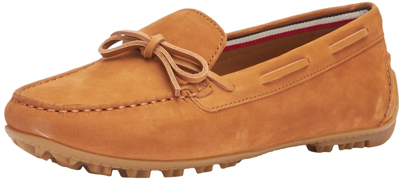 Geox Women's D Cosmopolis + Grip Moccasin, Cognac Camel, 7 UK