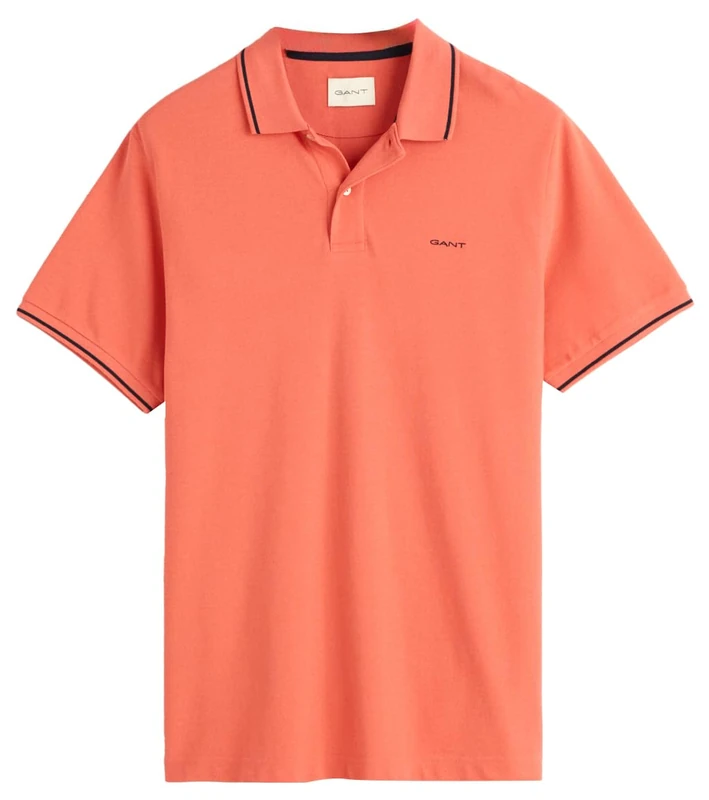 GANT Tipping SS Pique Rugger, Sunset Pink, XXL