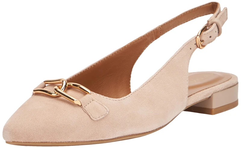 Geox Women's D Charyssa Ballet Flat, Nude, 4 UK