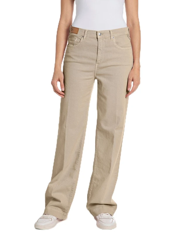 Replay Melja Women's Relaxed Fit Straight Leg Jeans, 225 Sahara, 29W x 32L