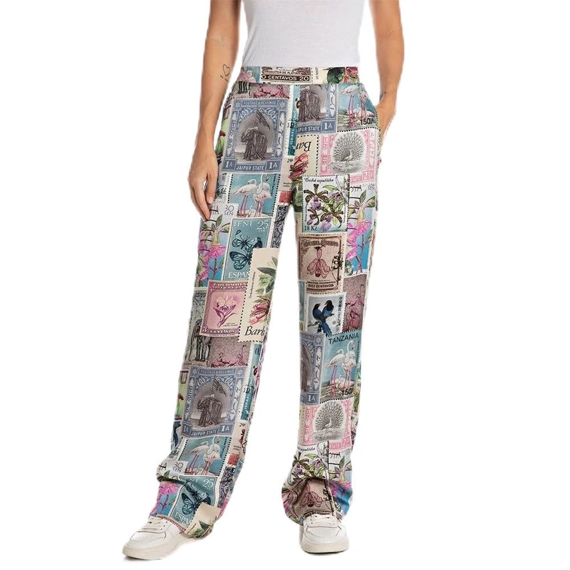 Replay women's trousers made of viscose, multicolored (Multicolor 010), XXS - Image 1