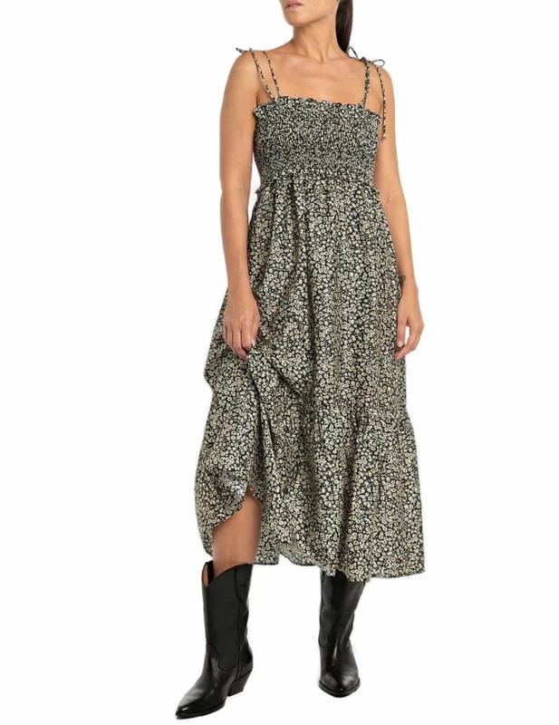 Replay Women's Cotton Dress, Multicolored (Multicolor 010), S