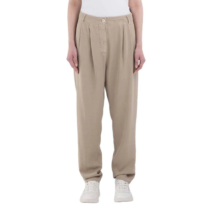 Replay Women's Carrot Fit High Waist Trousers, 225 Sahara, 32W