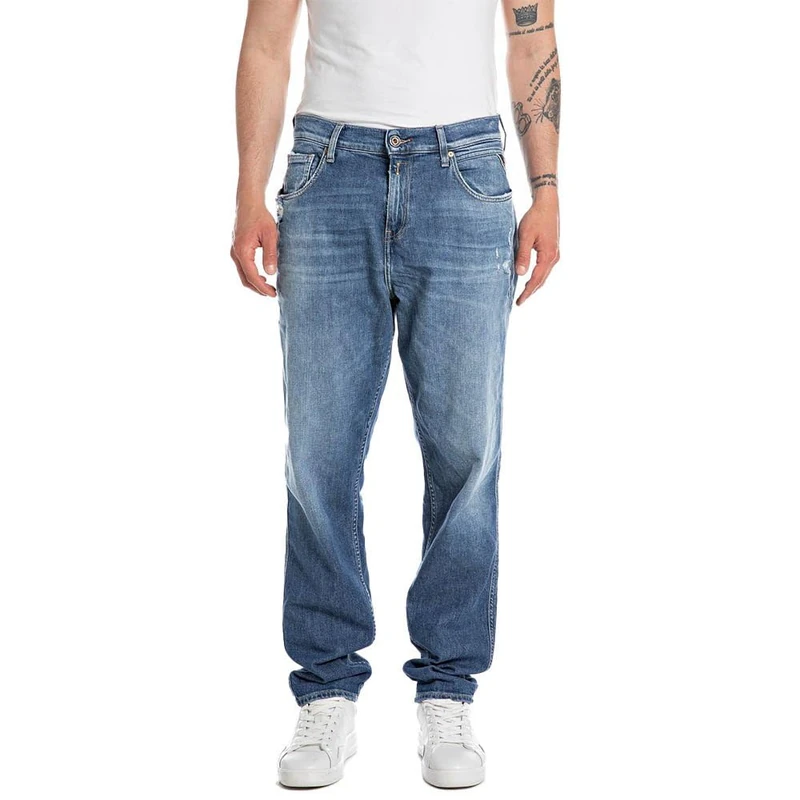 Replay men's jeans made of comfort denim, blue (Medium Blue 009), 30W / 32L