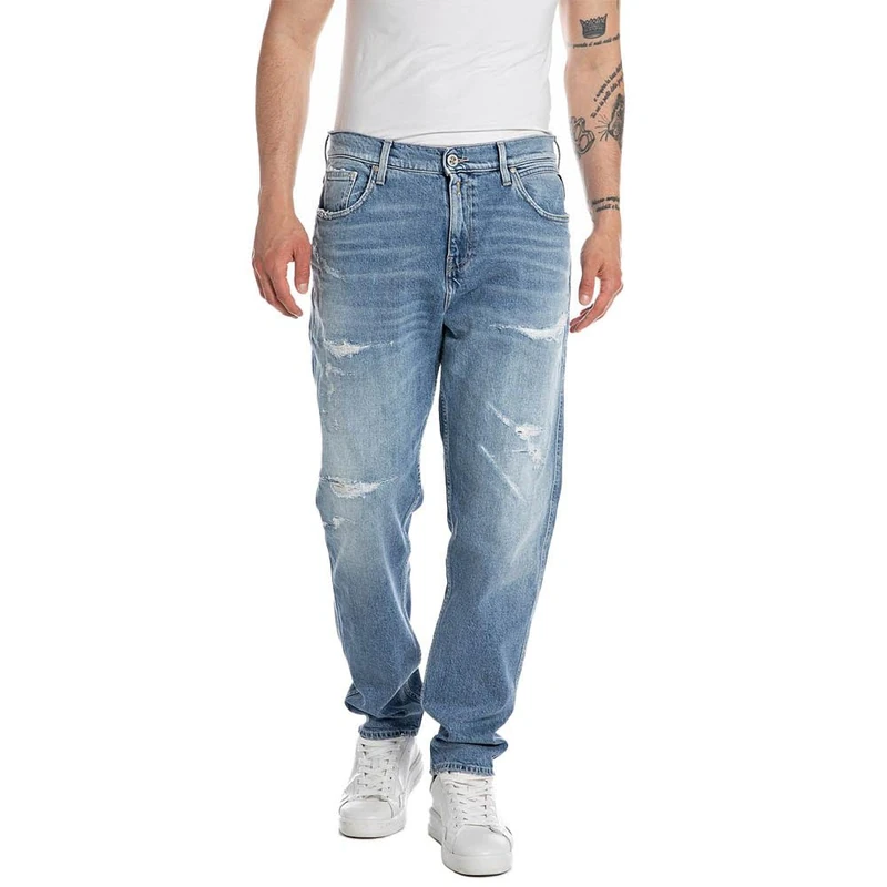 Replay men's jeans with stretch, blue (Medium Blue 009), 33W / 30L