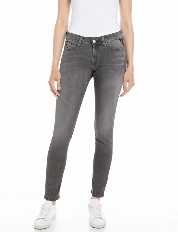 Replay women's jeans Hyperflex with stretch, gray (Medium Gray 096), 25W / 28L