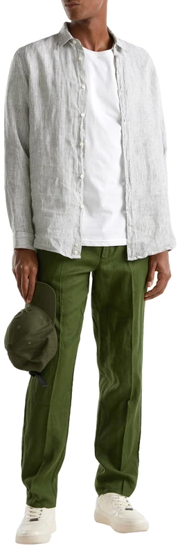 United Colors of Benetton Trousers, Dark Army Green 35 Years, 54