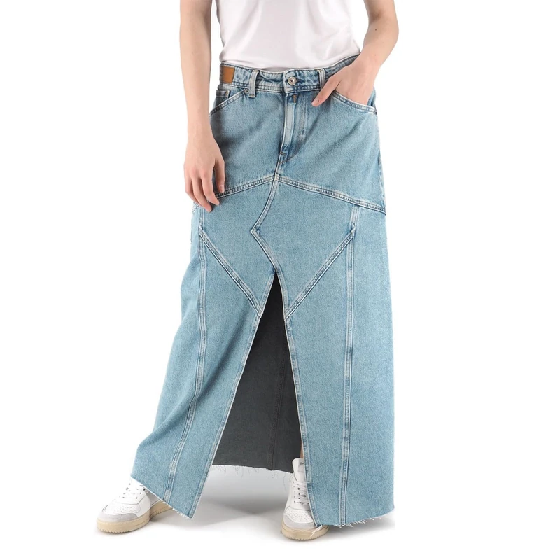 Replay women's denim skirt made of denim, blue (medium blue 009), 29W