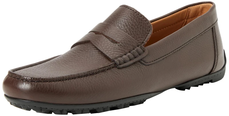 Geox Men's U Kosmopolis + Grip Moccasin, Dk Brown, 10 UK