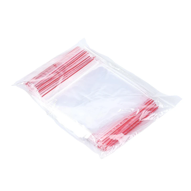 OFFICER PRODUCTS Ziplock Bags 55 x 55 cm Pack of 100 Transparent Clear Ziplock Bags Zip Lock Bag Polybag Made of Solid LDPE Film Food-Safe