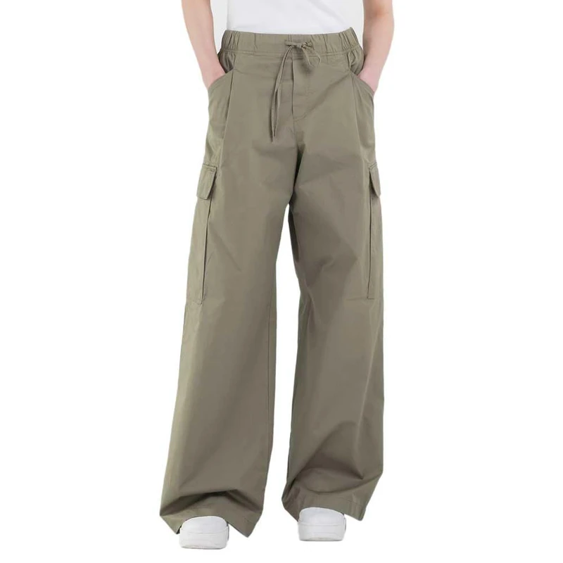 REPLAY Women's Cotton Cargo Trousers, Soft Military 835 (Green), 24