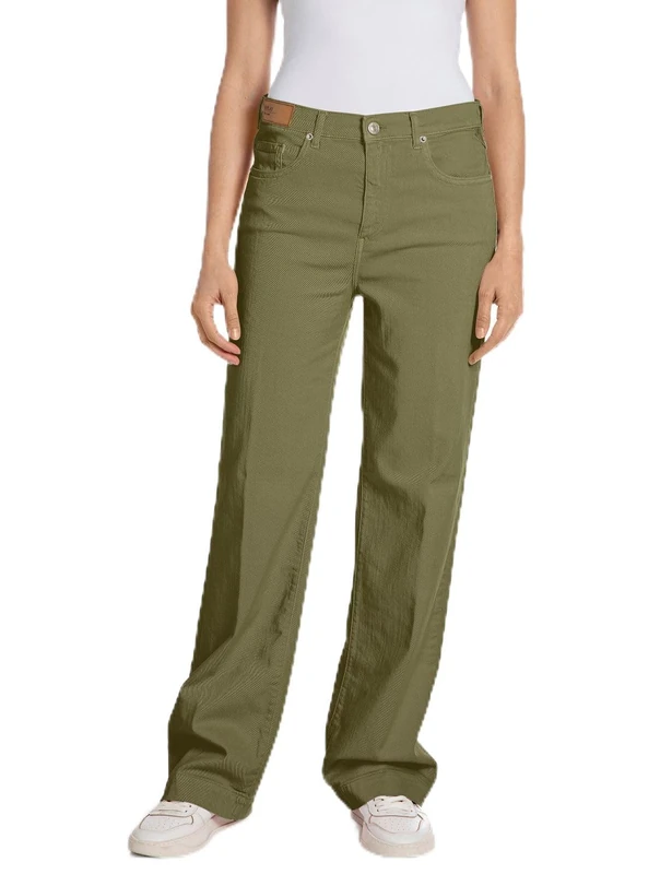 Replay women's jeans made of comfort denim, green (Light Military 833), 23W / 32L