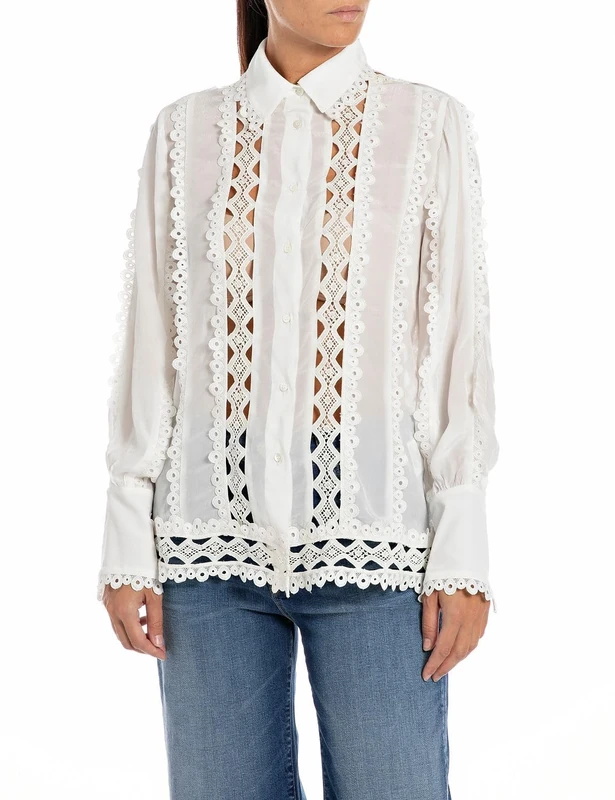 Replay Women's W2139 Blouse, 707 Butter, M