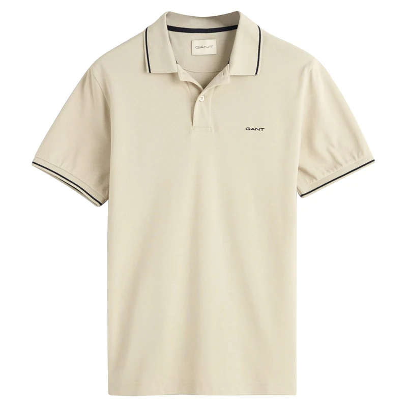GANT Tipping SS Pique Rugger, Silky Beige, L