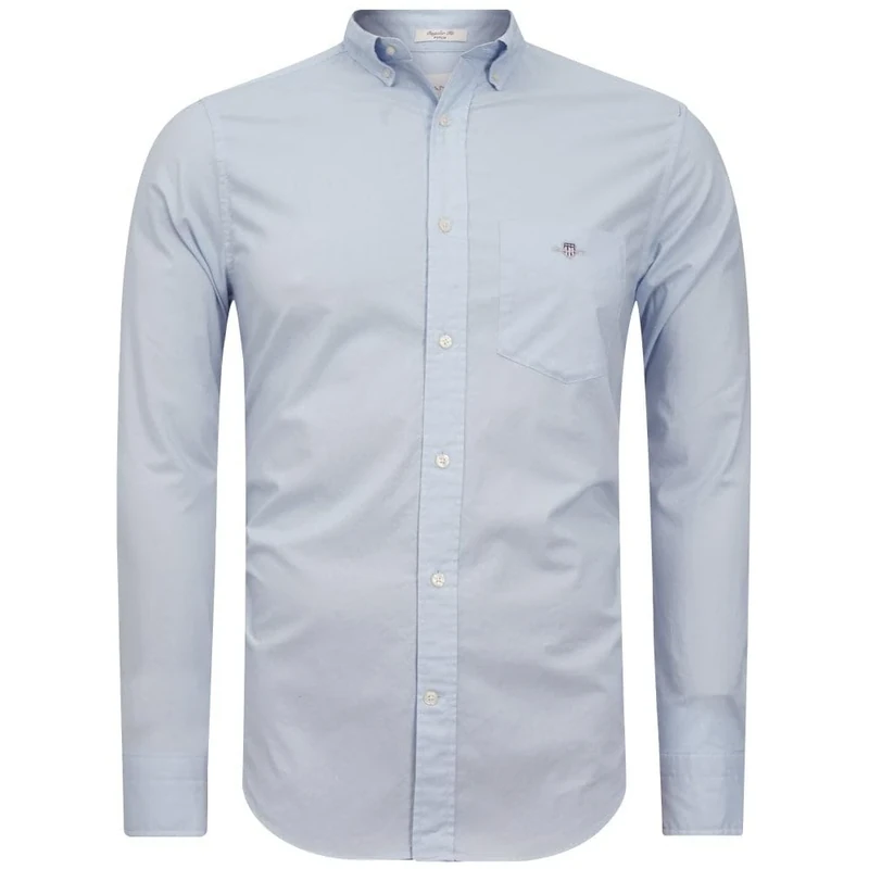 GANT Men's REG POPLIN Shirt REG POPLIN Shirt, Light Blue,