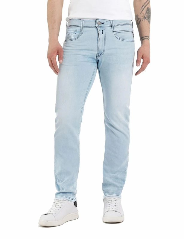 Replay men's jeans with power stretch, blue (Superlight Blue 011), 28W / 34L