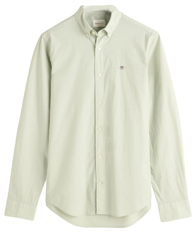 GANT Men's Slim POPLIN Shirt Slim POPLIN Shirt, Milky Matcha,