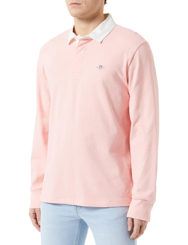 GANT Men's Reg Shield Heavy Rugger T-Shirt , Bubbelgum Pink,S