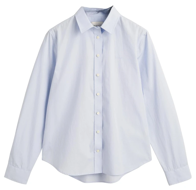GANT Women's Reg Poplin Shirt Blouse, Light Blue, 12 - Image 1
