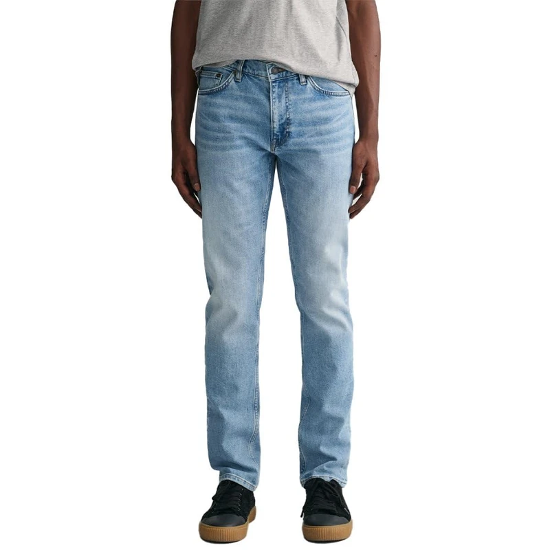 GANT Men's Slim Jeans Jeans, Light Blue Vintage,