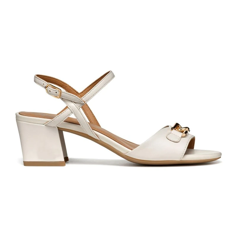 Geox Women's D New Eraklia 50 Heeled Sandals, Lt Sand, 3.5 UK