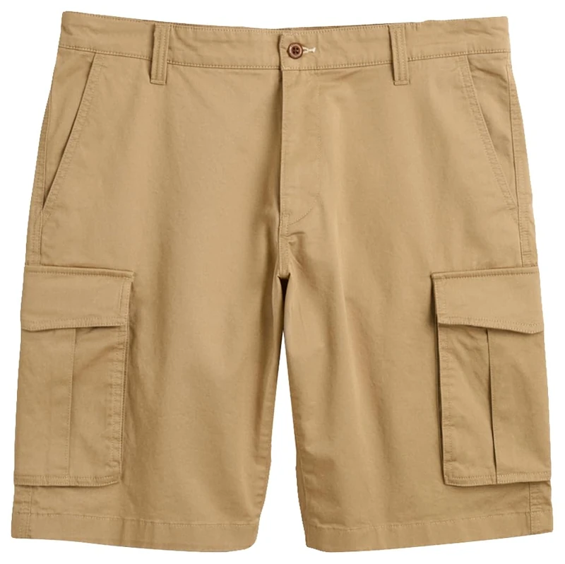 GANT Relaxed Twill Cargo Shorts, Dark Khaki, 38