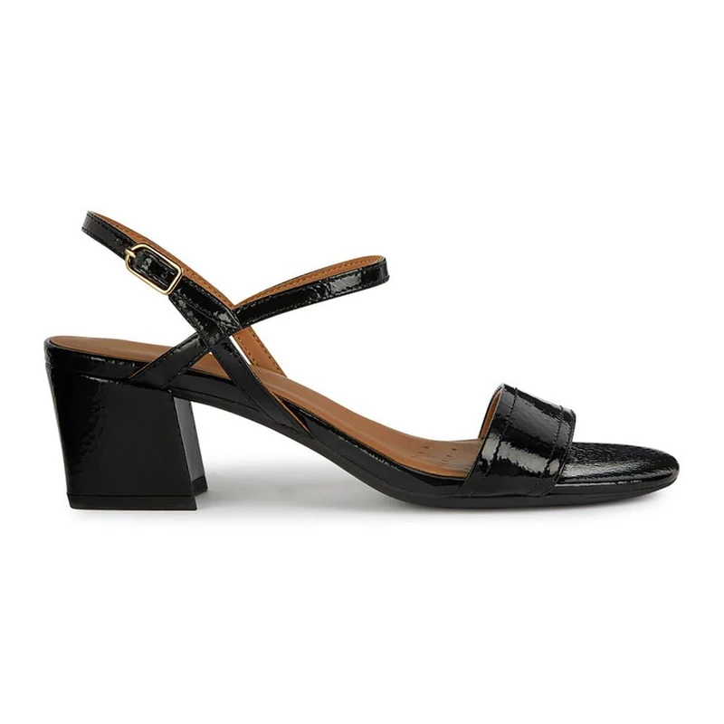 Geox Women's D New Eraklia 50 Heeled Sandals, black, 3.5 UK